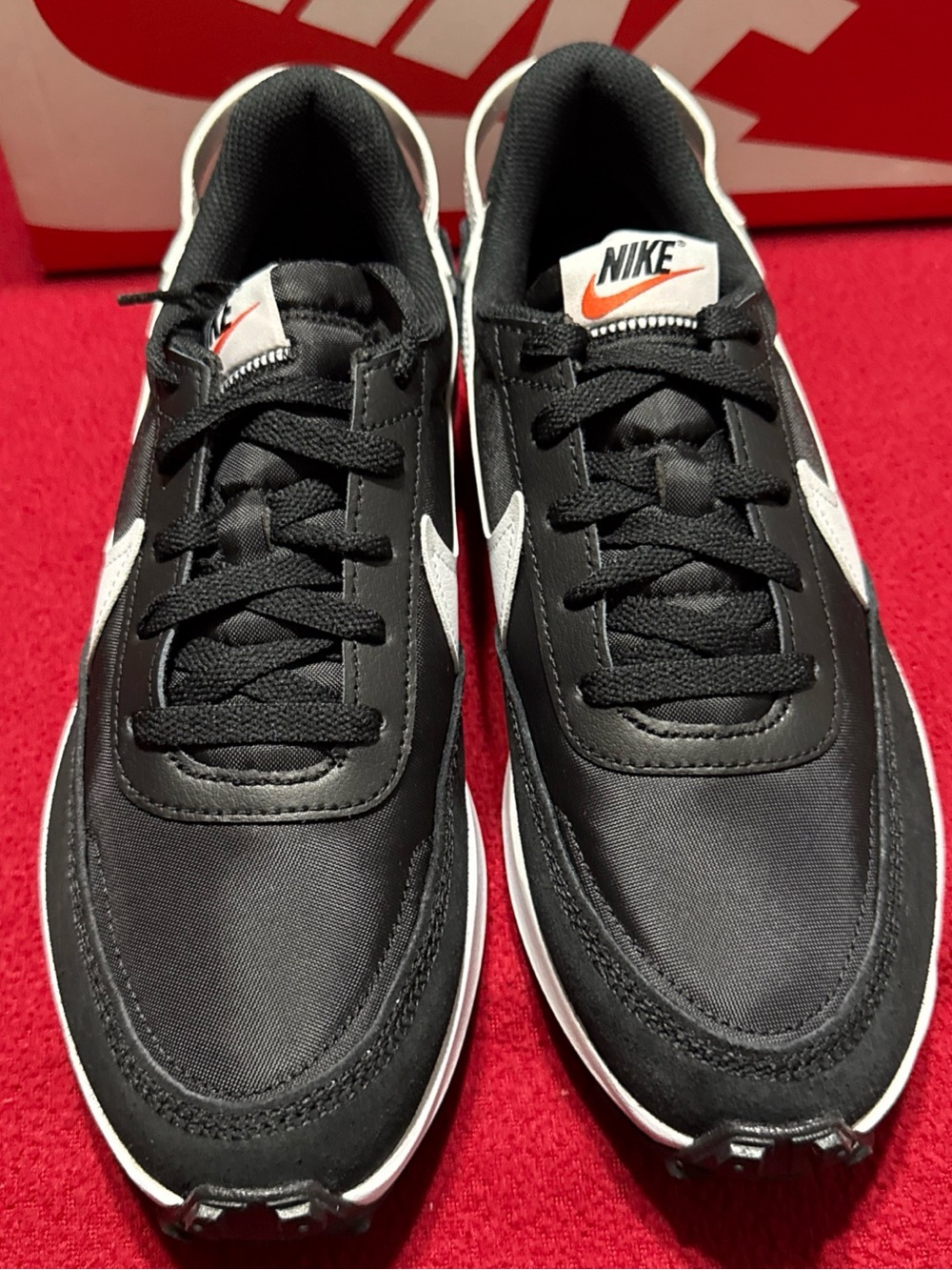 Nike Waffle Debut Black White Orange WMNS 9.5 / Men 8